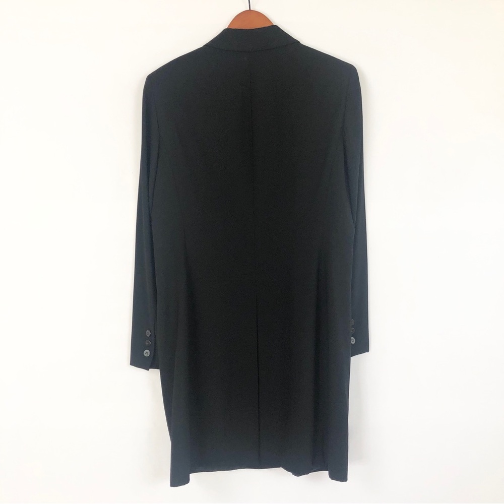 Lafayette 148 New York Wool Long Blazer Black Size 10 - Picture 3 of 8